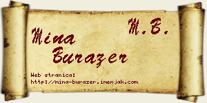 Mina Burazer vizit kartica